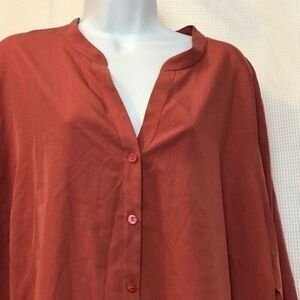 Eileen fisher NWT sandwash tencel blouse color: Chuty…. size 3X….. 0240